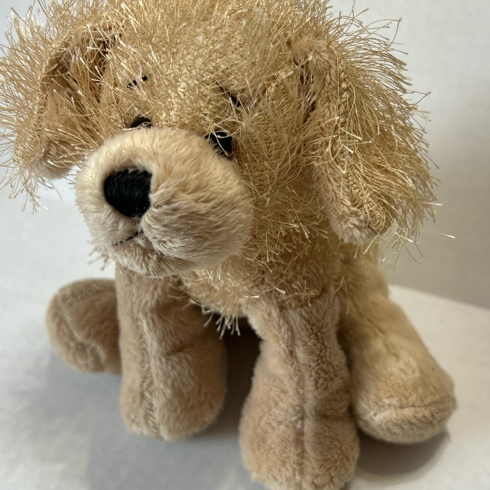 GANZ Fuzzy Tan Plush Dog Toy